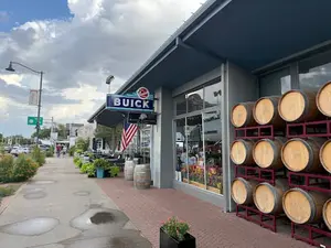 Entrance to Becker Winery in Fredericksburg.