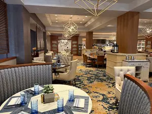 Dining in the main floor of Horseshoe Bay Resort