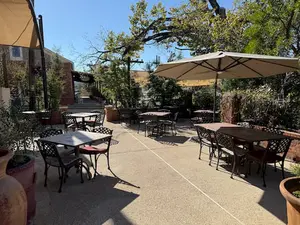 Patio outside of the Rails Cage at the Depot.