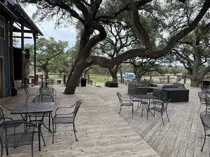 Wimberley Valley Winery's outdoor deck.