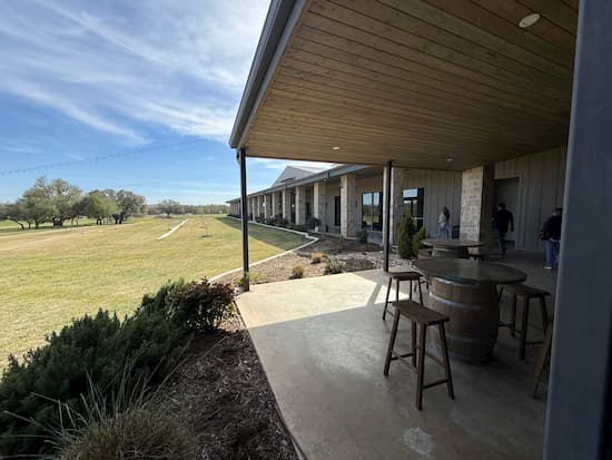 Back patio of Arch Ray, facing the Living Tree Amphitheater