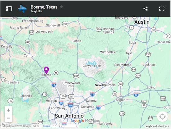 Boerne sits just north of San Antonio