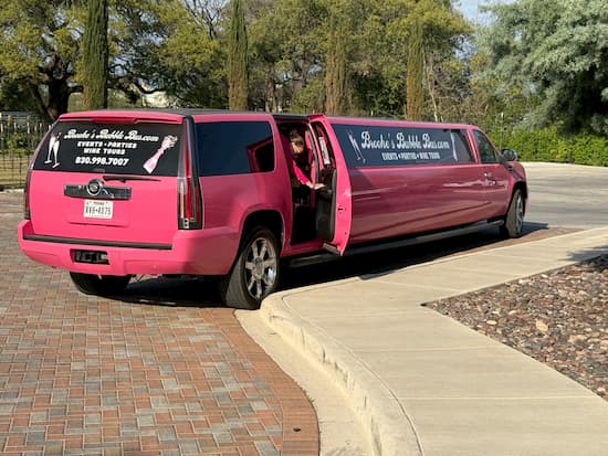 An Escalade limo from Brook's Bubble Bus