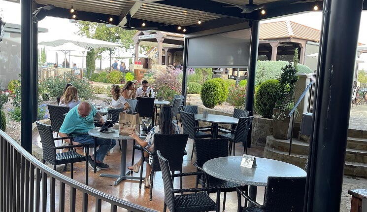 Outside at the Grape Creek Winery