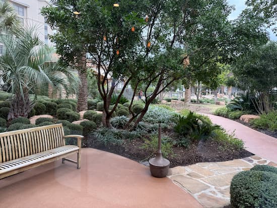 Courtyard at the Horseshoe Bay Resort in Marble Falls