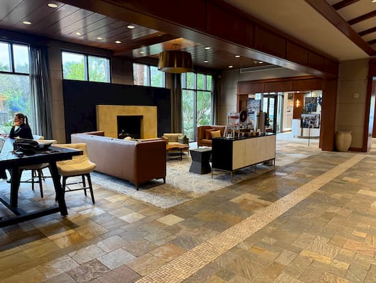 Part of the main lobby of Horseshoe Bay Resort