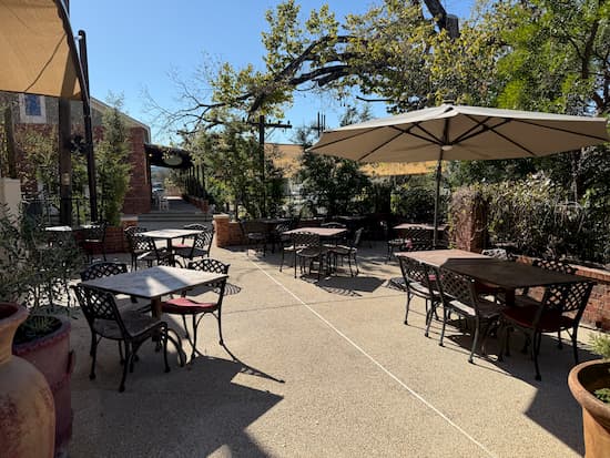 Patio outside of the Rails - A Cafe at the Depot.