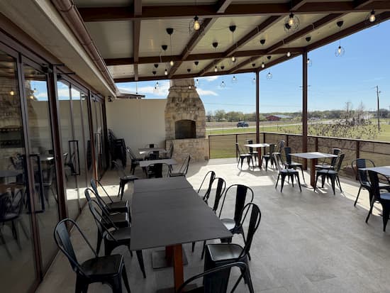 Outdoor patio at Andreucci Winery