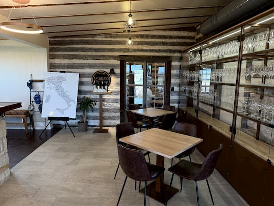 Inside the front door of Andreucci Winery