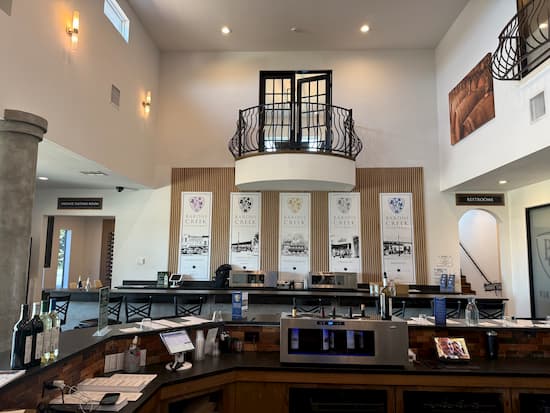 One of Barons Creek's interior tasting rooms