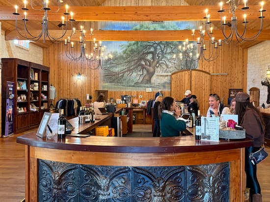 Becker's main wine tasting bar