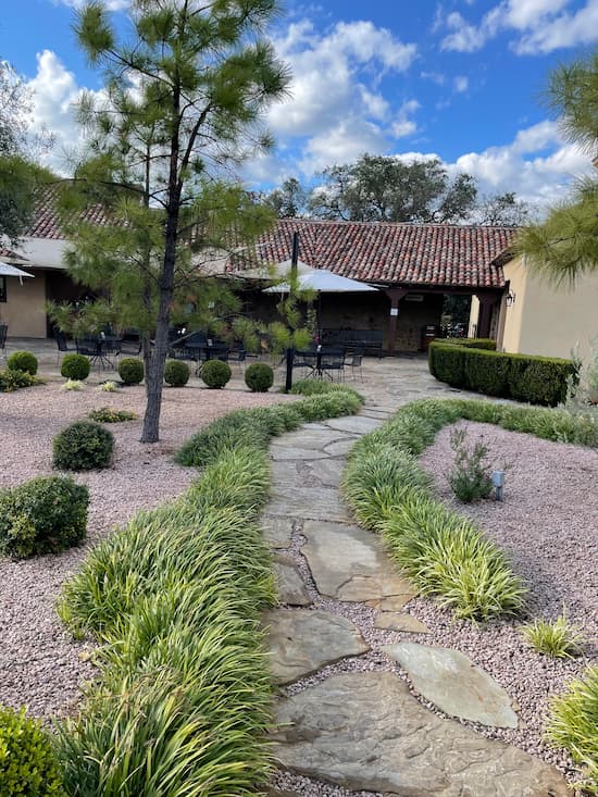 Grape Creek Vineyards walkway.