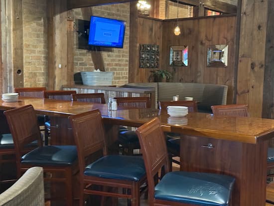 Gruene River Grill interior seating