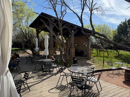 One of Safari's patio areas out back