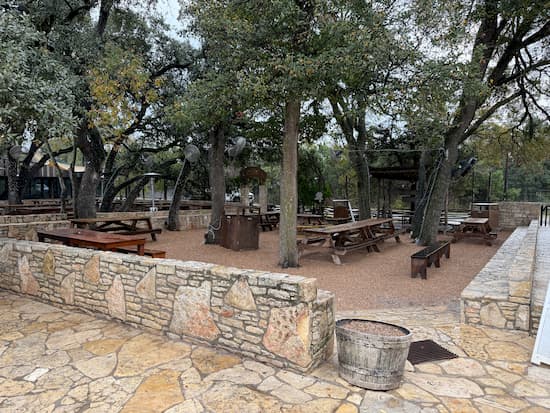 Salt Lick BBQ outdoor grounds.