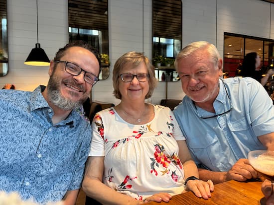 My wife, Judy, and I with our son Brian.