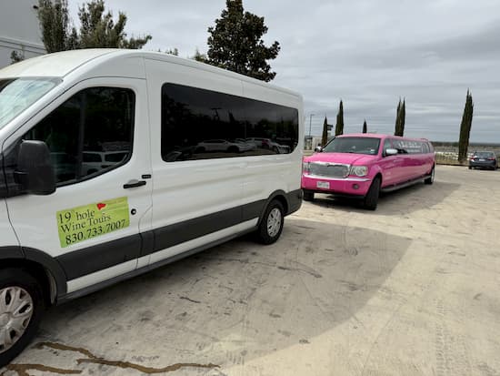 Wine tours waiting to load up for the next stop.
