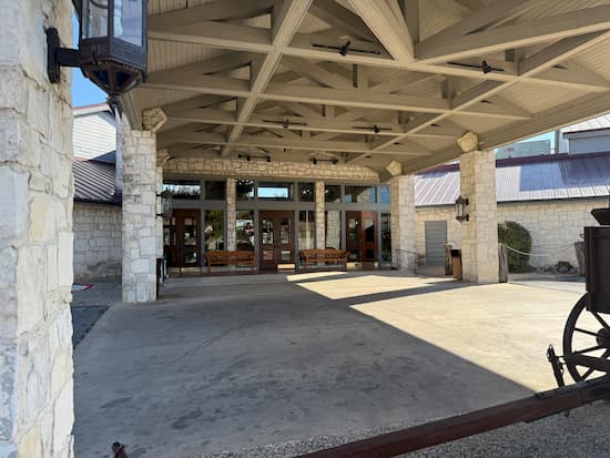 YO Ranch Hotel entrance in Kerrville.
