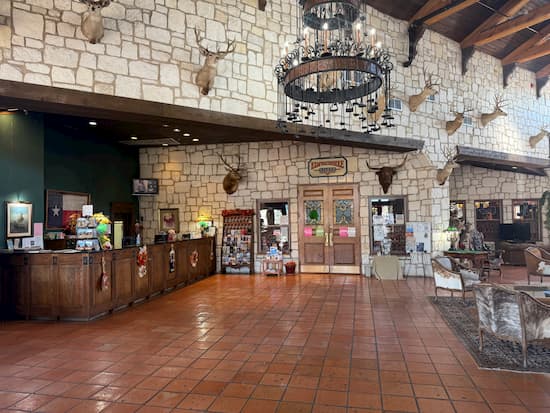 Lobby of Y O Ranch Hotel in Kerrville.