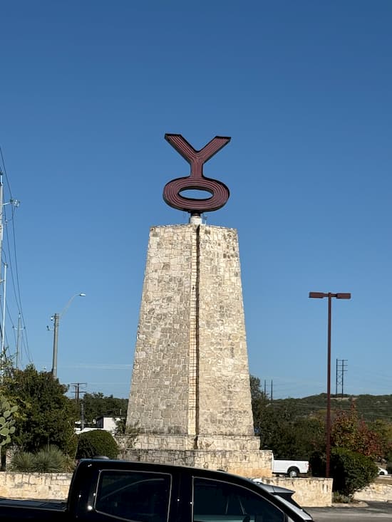 YO Ranch Hotel sign YO Ranch Hotel sign